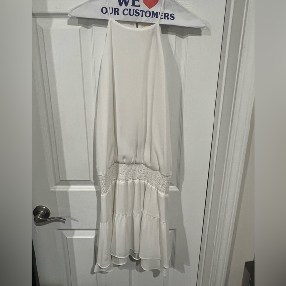 Krisa smocked white halter dress; never worn; great for bridal - Picture 1 of 2
